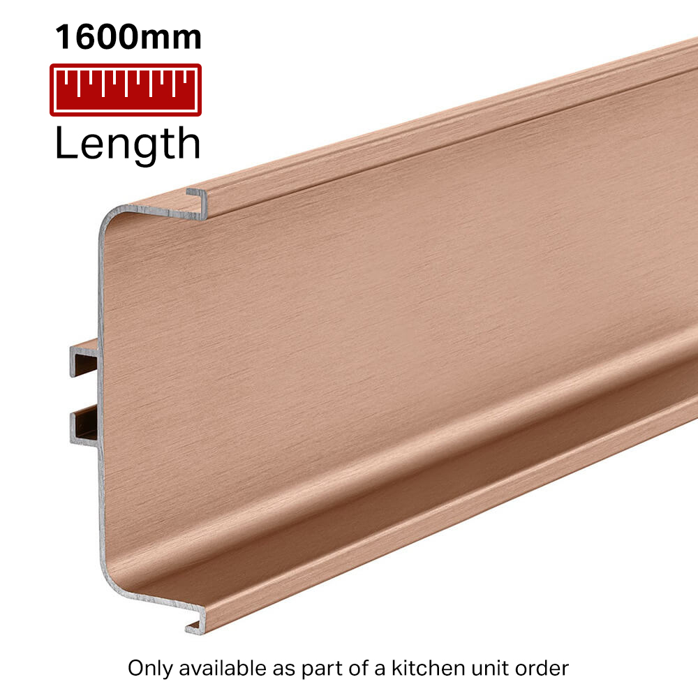 Mid Profile for True Handleless - 1600mm Length - Brushed Copper