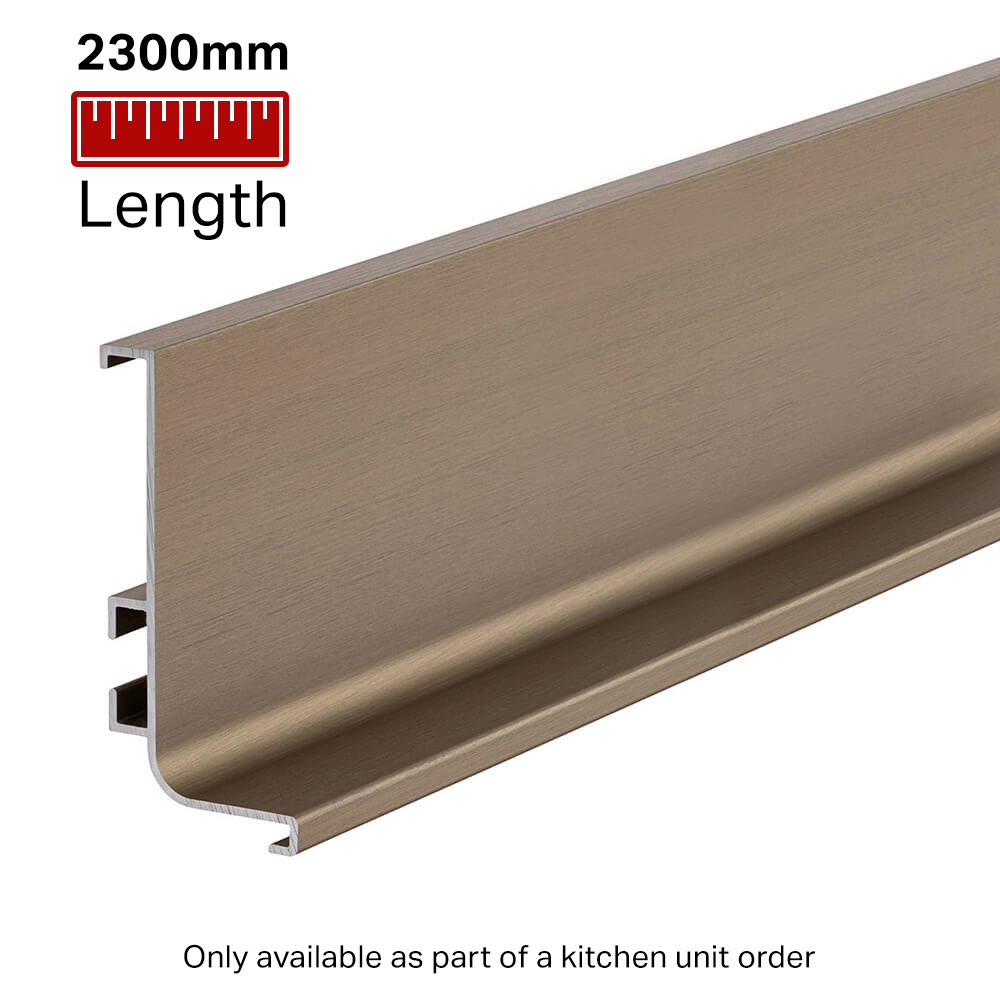 Top Profile for True Handleless - 2300mm Length - Brushed Bronze