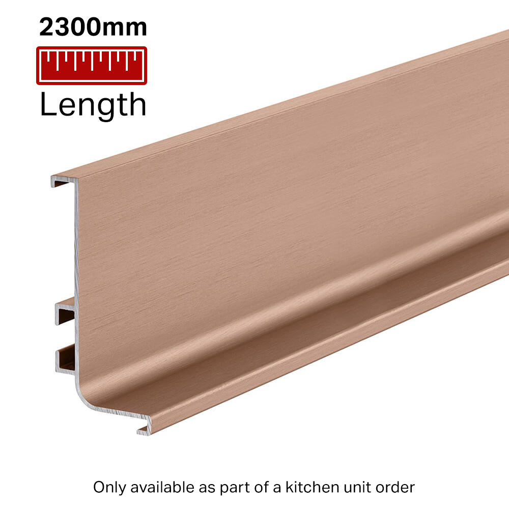 Top Profile for True Handleless - 2300mm Length - Brushed Copper