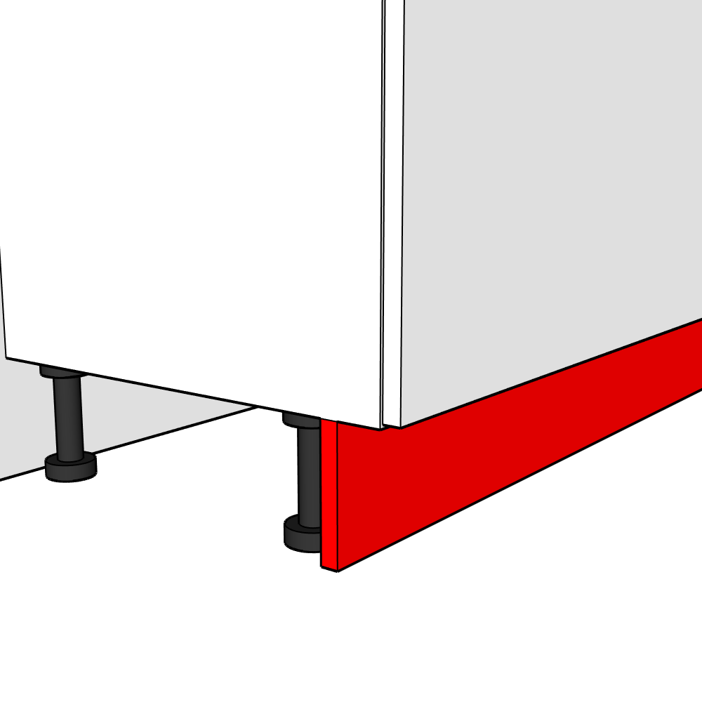 Cortona Straight Plinth - 2.75m x 150mm (1 Long Side Edged)