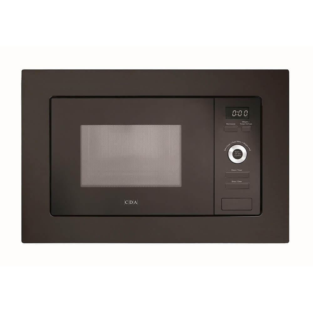 CDA VM551BL Built-In Wall Unit Microwave Oven, 382mm High, 300mm Deep + 20mm Facsia, Black