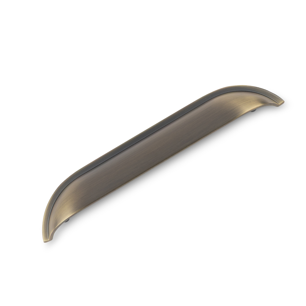 AURORA Linear Cup Handle - 206mm (160mm Hole Centres) - Antique Brass (HB11-0247)