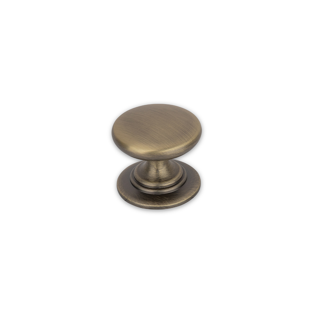 AURORA Small Round Knob - 32mm Diameter - Antique Brass (HB)