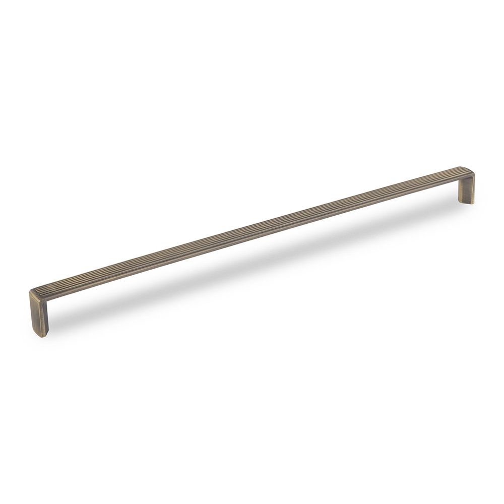 AURORA D Reeded Handle - 320mm Hole Centres - Antique Brass (HB12-264)