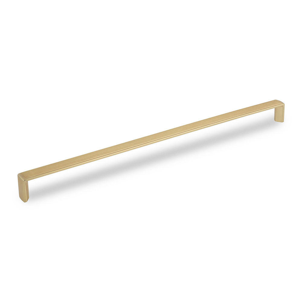 AURORA D Reeded Handle - 320mm Hole Centres - Satin Brass (HB12-267)