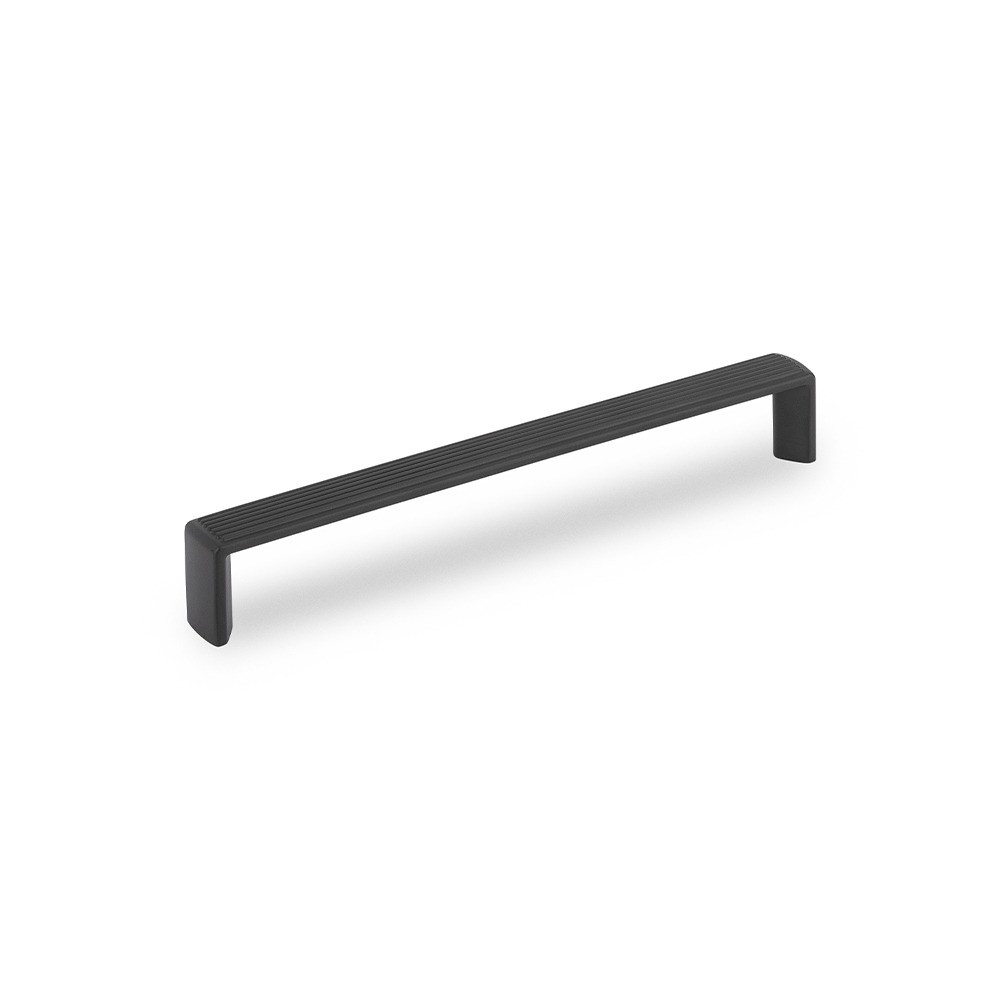 AURORA D Reeded Handle - 160mm Hole Centres - Matt Black (HB12-261)
