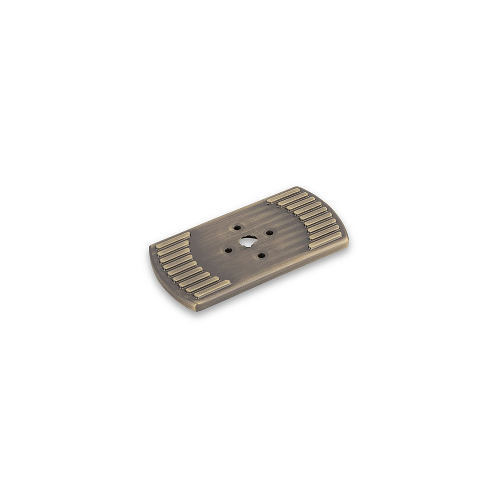 AURORA Short Back Plate - 50mm Long - Antique Brass (HB12-288)