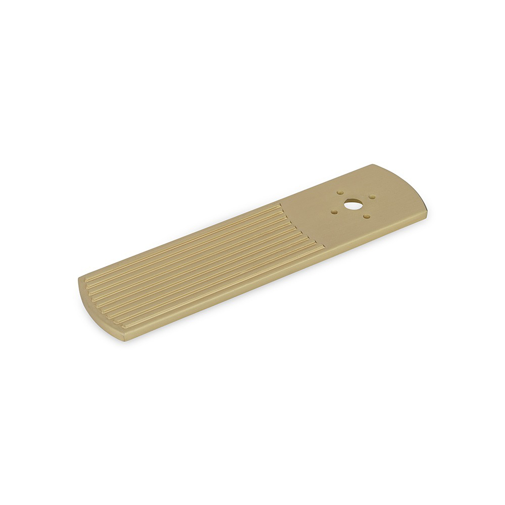 AURORA Long Back Plate - 95mm Long - Satin Brass (HB12-271)