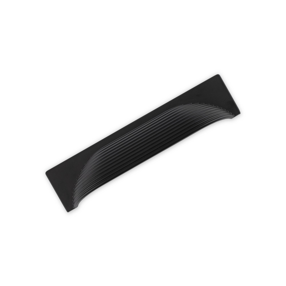 AURORA Square Reeded Cup Handle - 96mm Hole Centres - Matt Black (HB12-293)