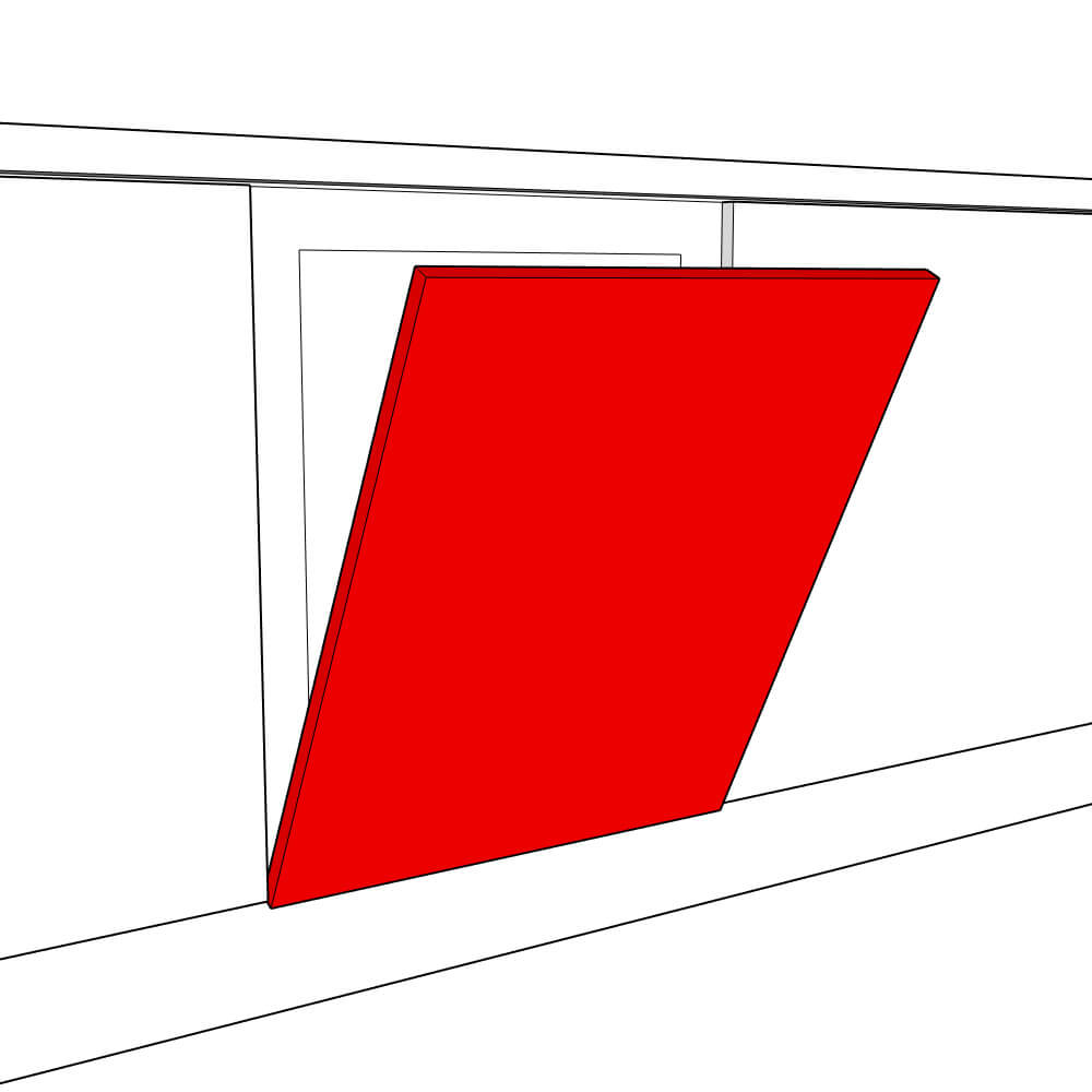 Vento Colour - Full Size Integrated Appliance Door - 715 x 596 - White
