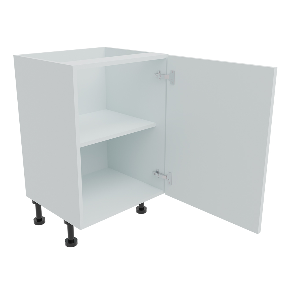 Custom Angled Base Unit - 600mm Wide x 820mm High x 369mm Deep Left Gable & 175mm Deep Right Gable, Flush Back, No Hinge Holes