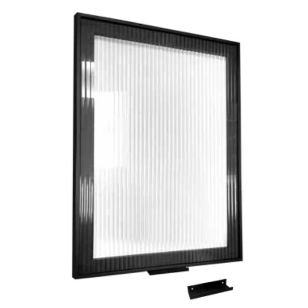 Aluminium Frame Fluted Glass Door - Sizes