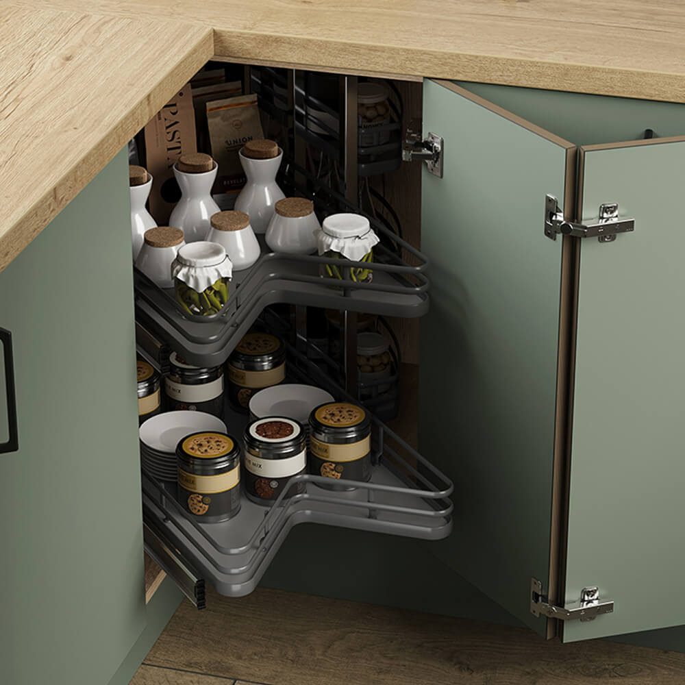 Ultimate Carousel Storage Unit, Solid Base Shelves - Anthracite