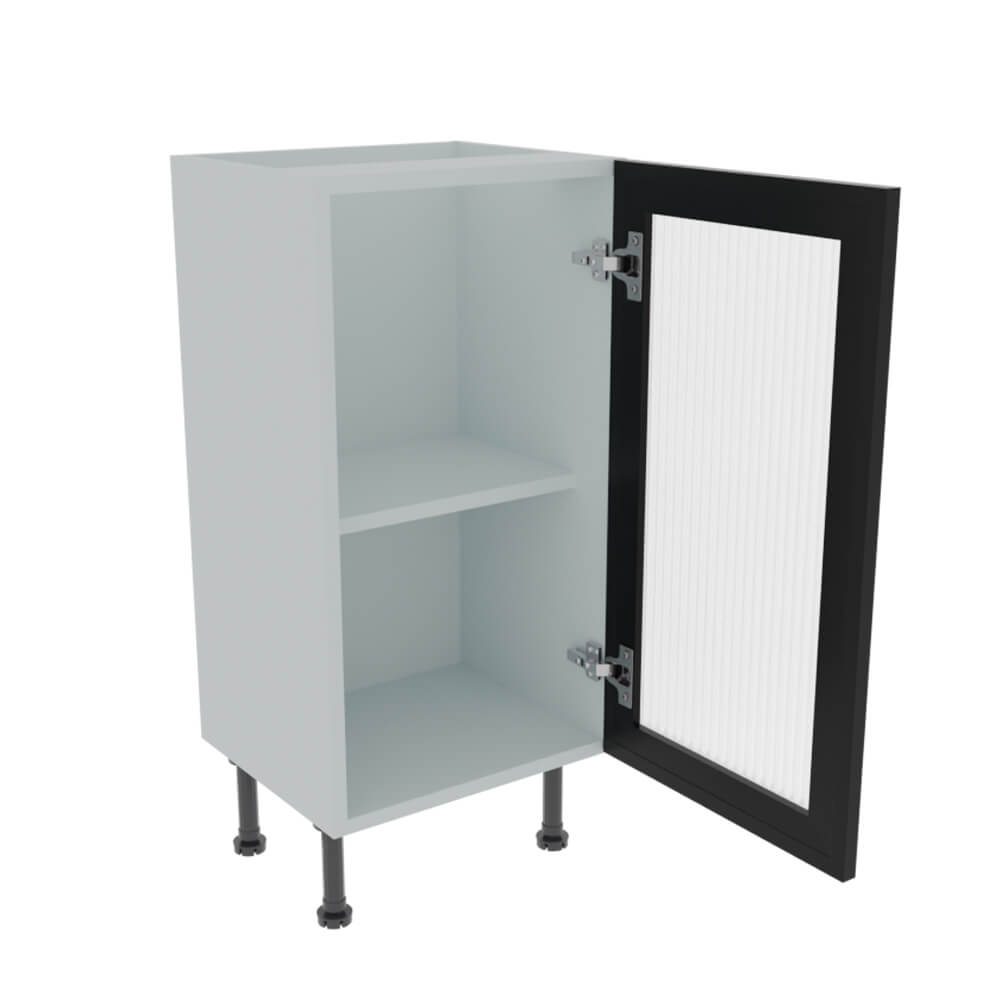 400mm Reeded Glass Base Unit (300mm Deep)