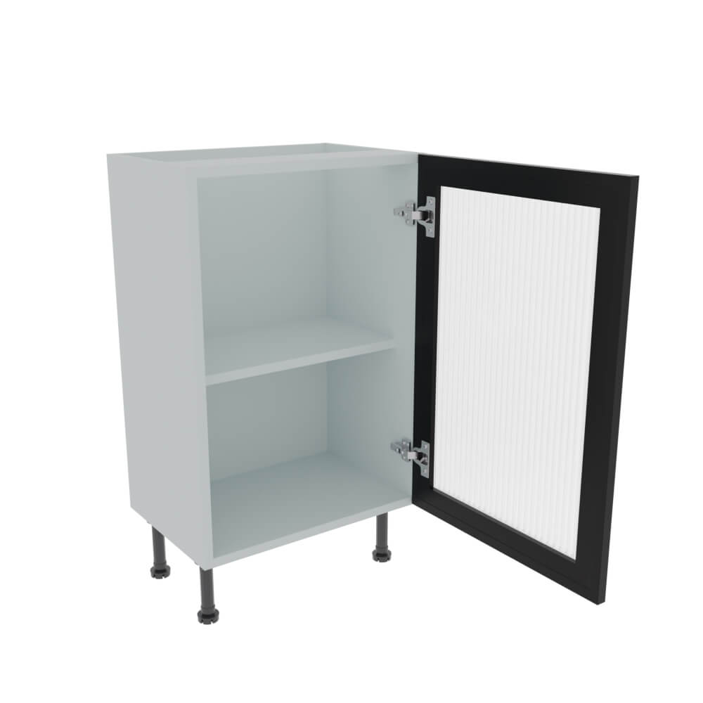 500mm Reeded Glass Base Unit (300mm Deep)