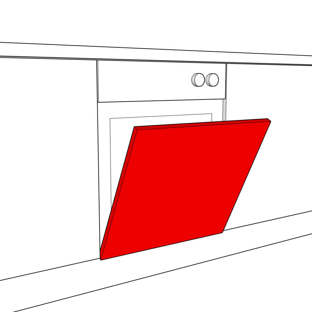 Bellano Woodgrain Semi Integrated Appliance Door (570 x 596mm)