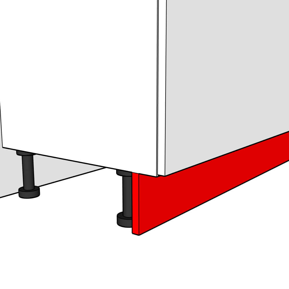 Bellano Smooth Matt Straight Plinth - 3m x 150mm
