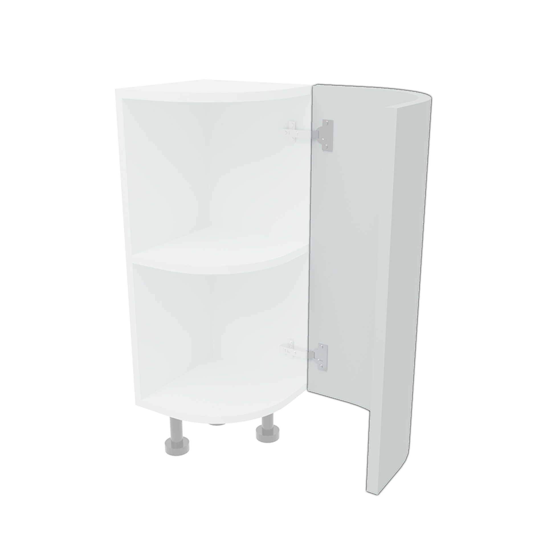 715mm Curved Door - White Back